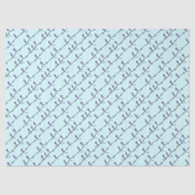 Papel de Seda para Lições de Dança (Azul) (Frente )
