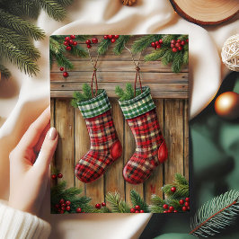 Papel de seda para meia de Natal alegre pinheiro
