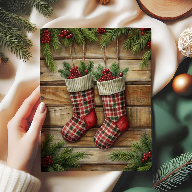 Papel de seda para meia de Natal alegre pinheiro n (Joyful Christmas stocking tissue paper pine wreath)