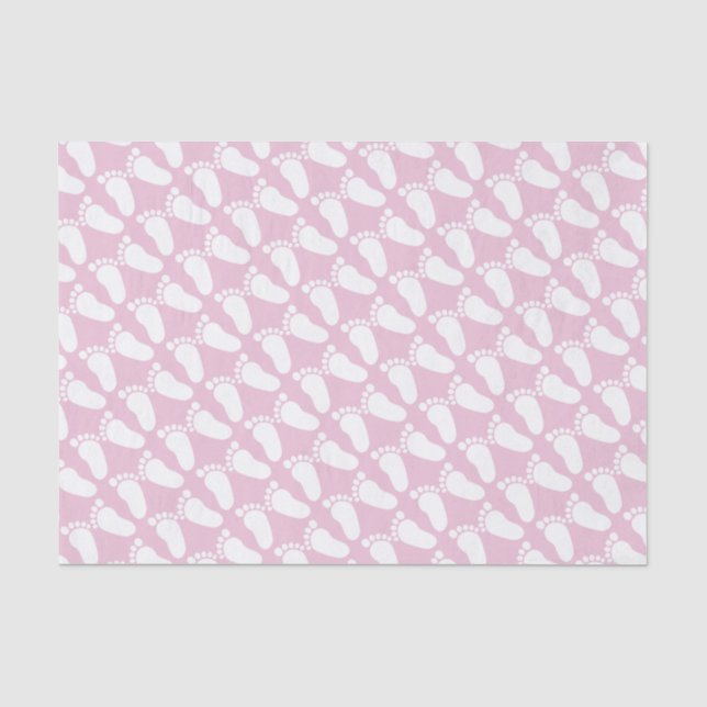 Papel de seda para presente de chá de bebê menina  (Frente )