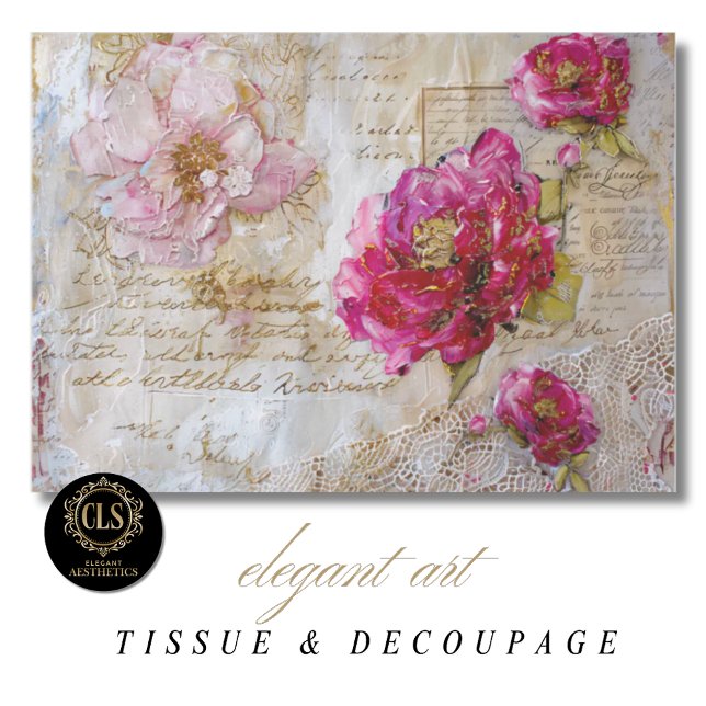 Papel de Seda para Presentes Decoupage com Letra d (Criador carregado)