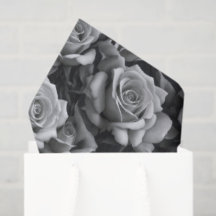 Papel de Seda para Presentes Rosa Preto e Branco