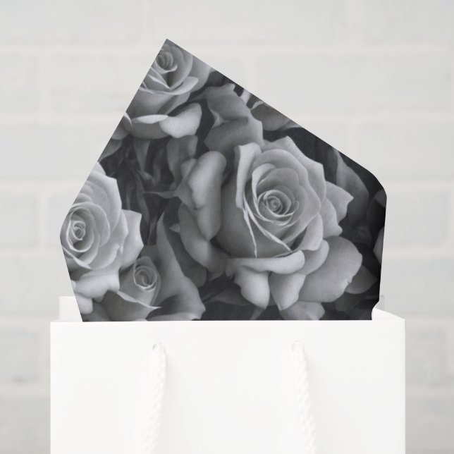Papel de Seda para Presentes Rosa Preto e Branco (Sacola de presentes)