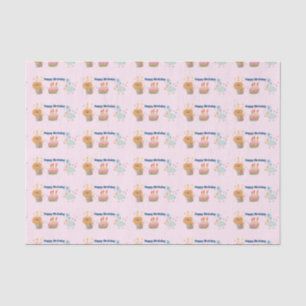 Papel De Seda Parabéns ao Bolo, Leão, Ovelha e Balões