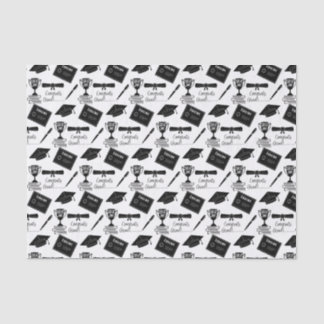 Papel De Seda Parabéns Boné e Colagem de Diploma