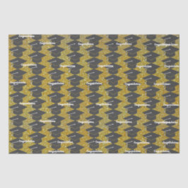 Papel De Seda Parabéns de graduação Boné Dourado Largura