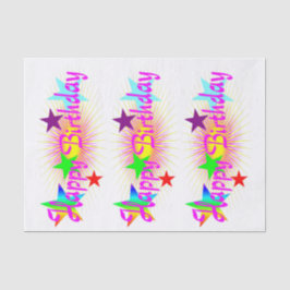 Papel De Seda Parabéns e estrelas