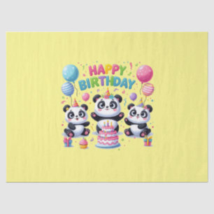 Papel De Seda Parabéns Pandas
