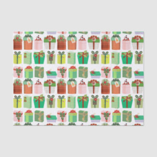 Papel De Seda Parcelas de presentes de Natal apresentam padrão c