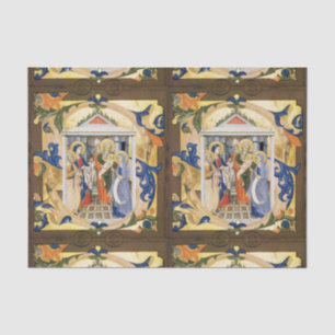 PAPEL DE SEDA PARCHES DE NATAL DE NATIVIDADE FLORAL