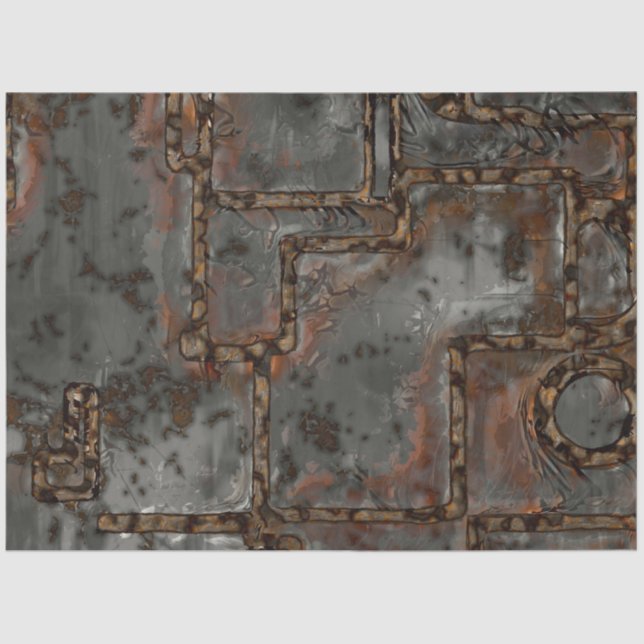 Papel De Seda Parede de Metal Antigo B (Frente )