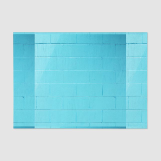 Papel De Seda Parede de Tijolo Azul (Frente )