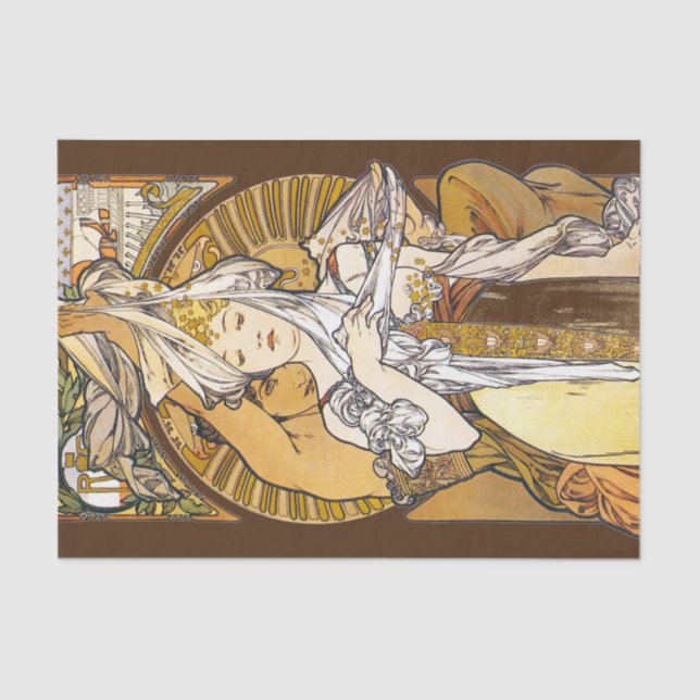 Papel De Seda Paris 1900, Alphonse Mucha (Frente )