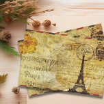 Papel De Seda Paris França Decoupage Vintage Ephemera<br><div class="desc">Este design foi criado através da arte digital. Pode ser personalizado clicando no botão personalizar e alterando a cor, adicionando um nome, iniciais ou as suas palavras favoritas. Entre em contato comigo em colorflowcreations@gmail.com se você quiser usar este design em outro produto. Compre minha pintura de acrílico abstrato original para...</div>