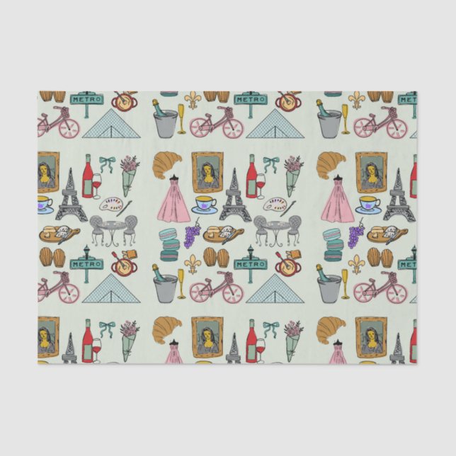 Papel De Seda Paris Romântica (Frente )