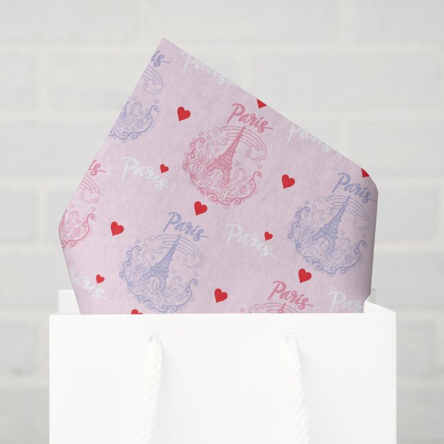 Papel de seda Paris, Torre Eiffel (Sacola de presentes)