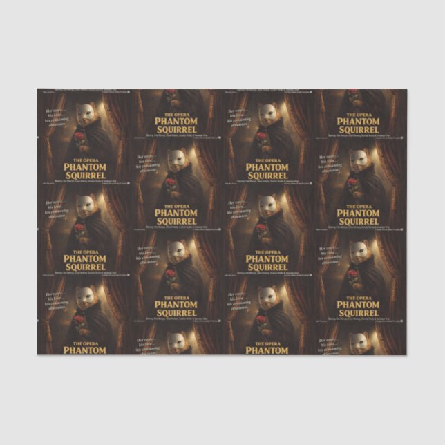 Papel De Seda Paródia de Esquilo Fantasma da Ópera (Frente )