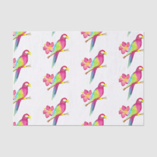 Papel De Seda Parrot Tropical Watercolor Summer Party