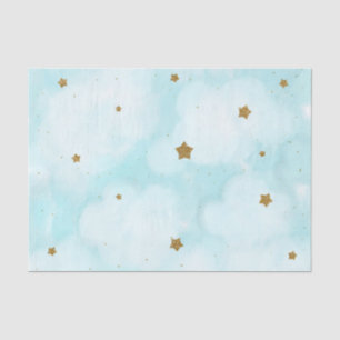 Papel De Seda Parte do Chá de fraldas das Douradas estrelas e nu