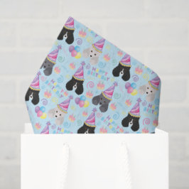 Papel De Seda Parti Poodle Tissue Paper in Blue