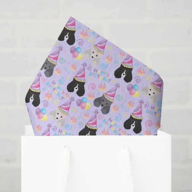 Papel De Seda Parti Poodle Tissue Paper in Purple (Sacola de presentes)