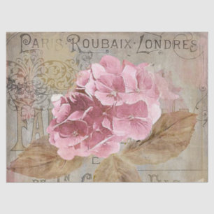 Papel De Seda Partido floral do vintage algum tecido da