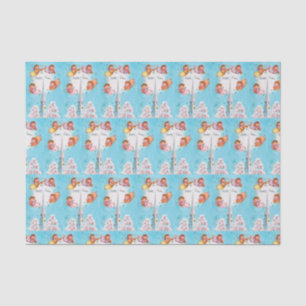 Papel De Seda partido retro vintage Church and Angels