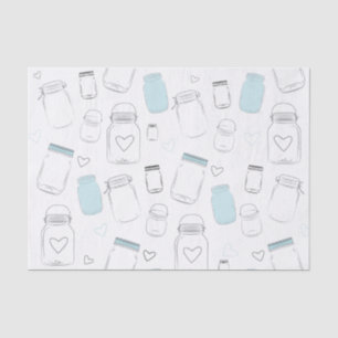 Papel De Seda Partido rústico dos frascos de pedreiro do país