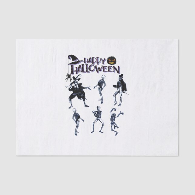 Papel De Seda Partido Skeletons Assustador (Frente )