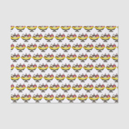 Papel De Seda Partido Social do sorvete: Deserto de Banana Sunda