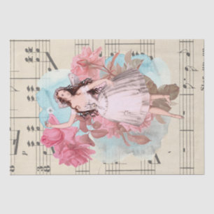 Papel De Seda Partitura feericamente da bailarina do dançarino