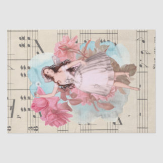 Papel De Seda Partitura feericamente da bailarina do dançarino