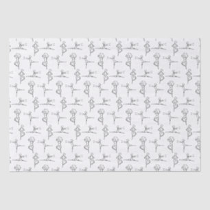 Papel De Seda Pas De Doodle Ballerina Balé Dancer Considerando