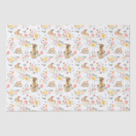 Papel De Seda Páscoa Bunny Primavera Floral