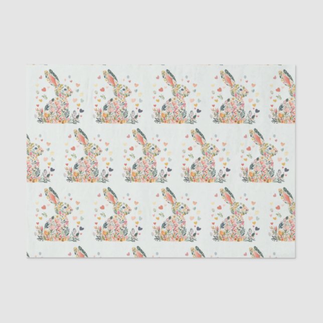 Papel de Seda Páscoa Coelho Delicado (Frente )