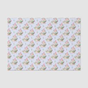 Papel De Seda Páscoas sobre fundo azul empoeirado