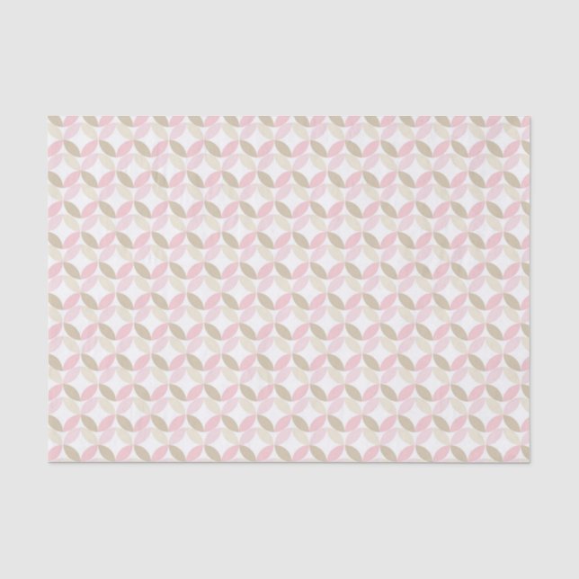 PAPEL DE SEDA PASSAGENS DE PADRÕES DE PINK E TAN (Frente )