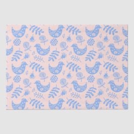 Papel De Seda Pássaro azul