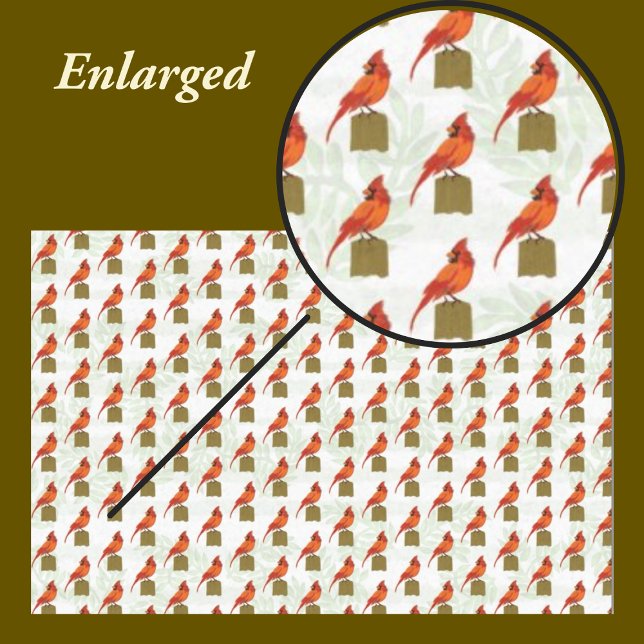 Papel De Seda Pássaro Cardinal Vermelho (Criador carregado)