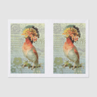 Papel De Seda Pássaro de Arte Colorida da Vintage Decoupage 