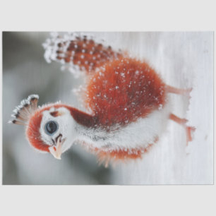 Papel De Seda Pássaro de Natal Fluffy Vibrante para Desligar