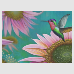 Papel De Seda Pássaro-do-mar e girassol rosa