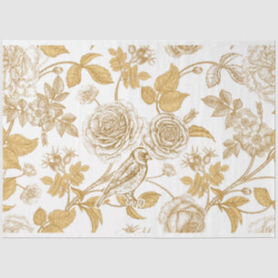 Papel De Seda Pássaro Dourado no Dourado Blogue