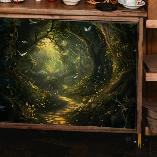 Papel De Seda Pássaros Brancos na Nuvem Secreta do Vale