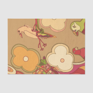 Papel De Seda Pássaros Caprichosos