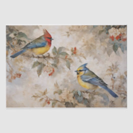 Papel De Seda Pássaros e Galhos Decoupage