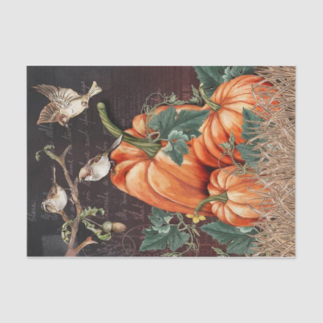 Papel De Seda Pássaros Negros (Frente )