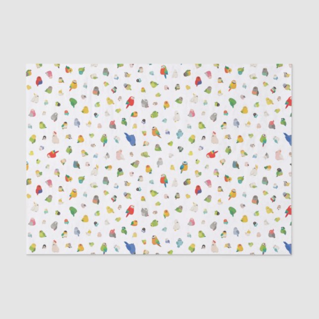 Papel De Seda Pássaros pequeninos (Frente )