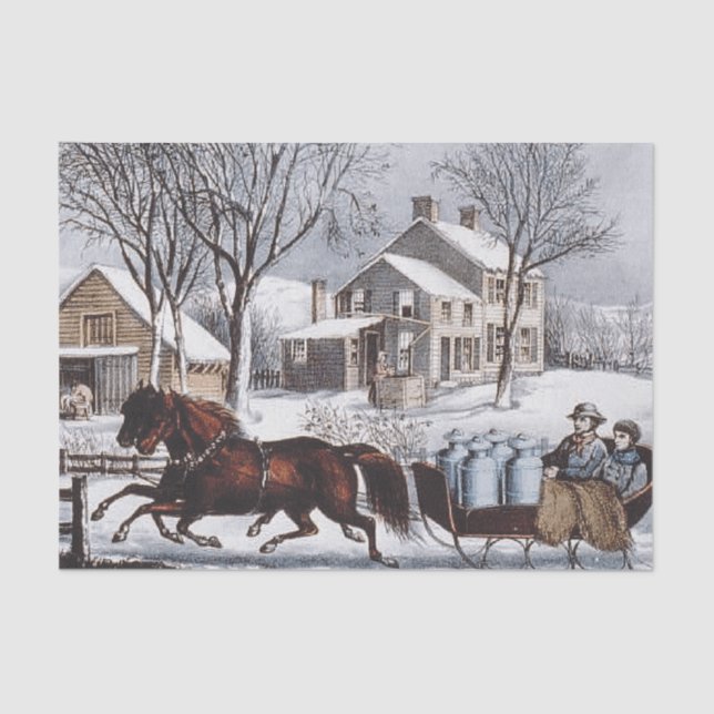 Papel De Seda Passeio do inverno do T (Frente )