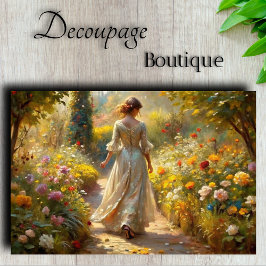 Papel De Seda Passeio pelo Jardim Vitoriano - Decoupagem Luz Dou